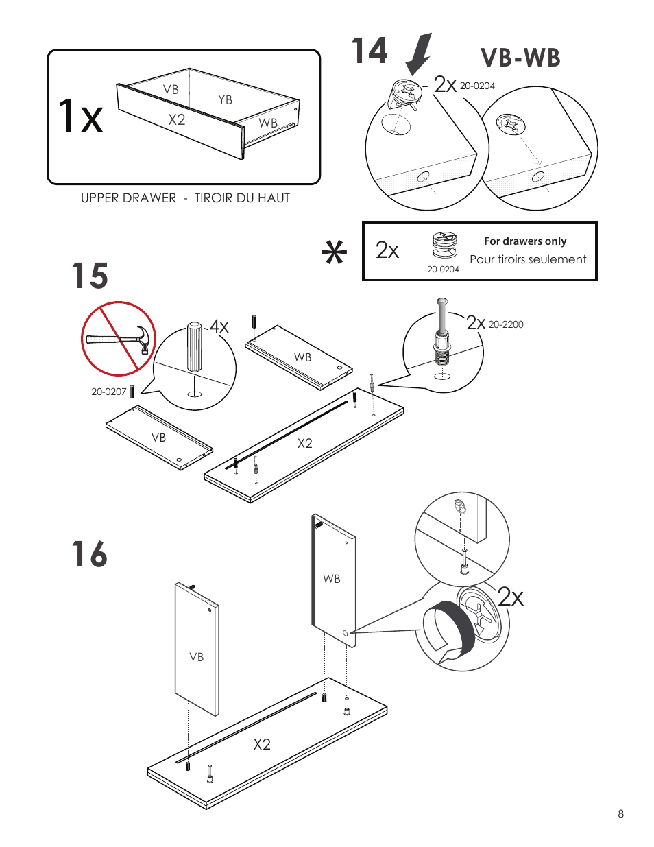 Vb-wb | Nexera Blvd Collection - 4-Drawer Chest (223403) User Manual | Page 8 / 11