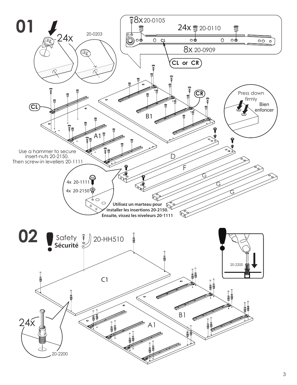 24x 8x | Nexera Allure Collection - 4-Drawer Chest (223433) User Manual | Page 3 / 11