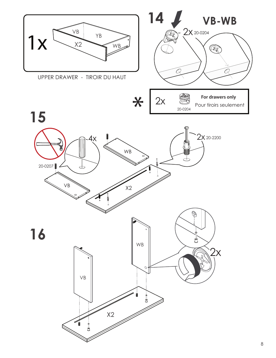 Vb-wb | Nexera Allure Collection - 4-Drawer Chest (223433) User Manual | Page 8 / 11