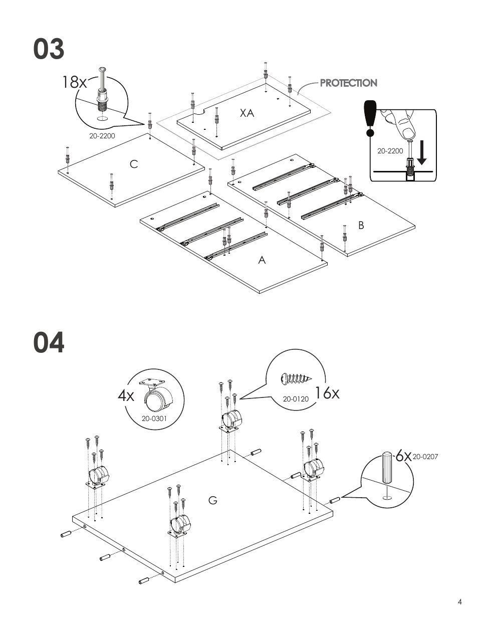Nexera Taxi Collection - 3-Drawer Chest + Trunk (330538) User Manual | Page 4 / 12