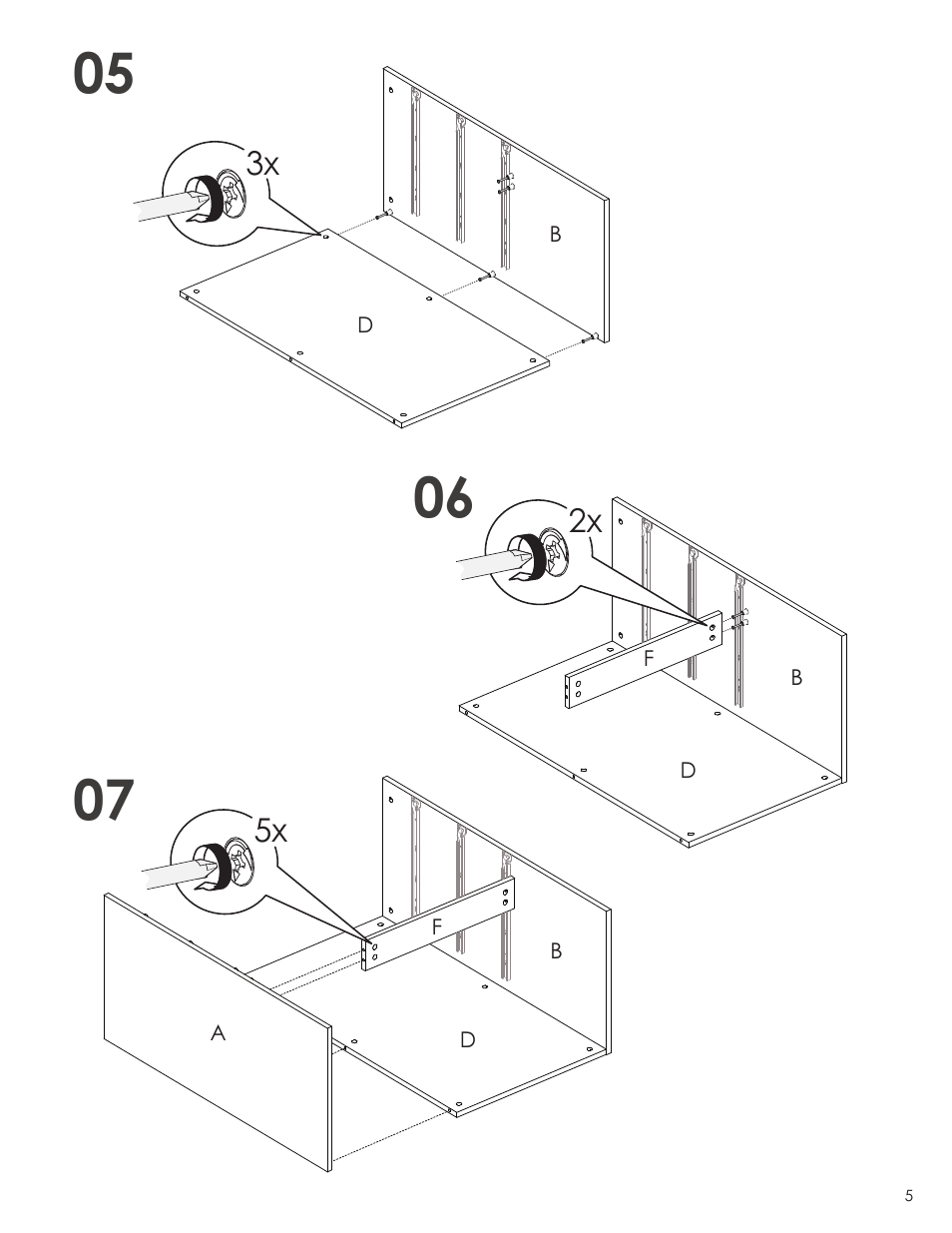 Nexera Taxi Collection - 3-Drawer Chest + Trunk (330538) User Manual | Page 5 / 12