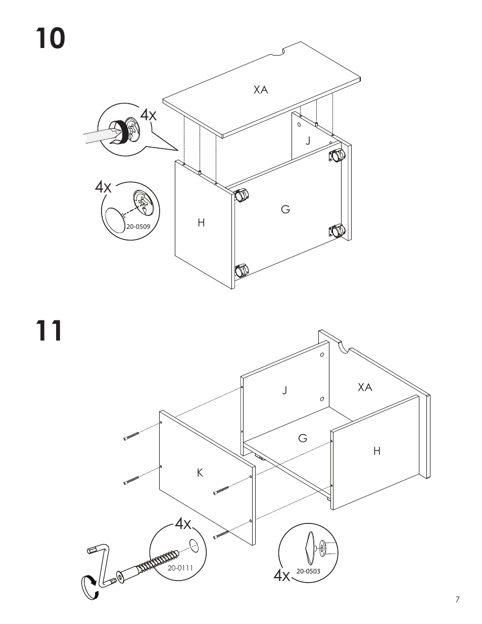 Nexera Taxi Collection - 3-Drawer Chest + Trunk (330538) User Manual | Page 7 / 12