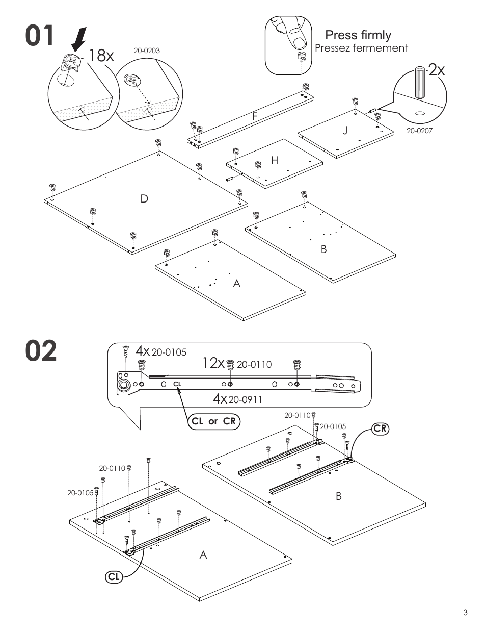 12x 4x | Nexera Taxi Collection - 2-Drawer Chest + Trunk (330438) User Manual | Page 3 / 12