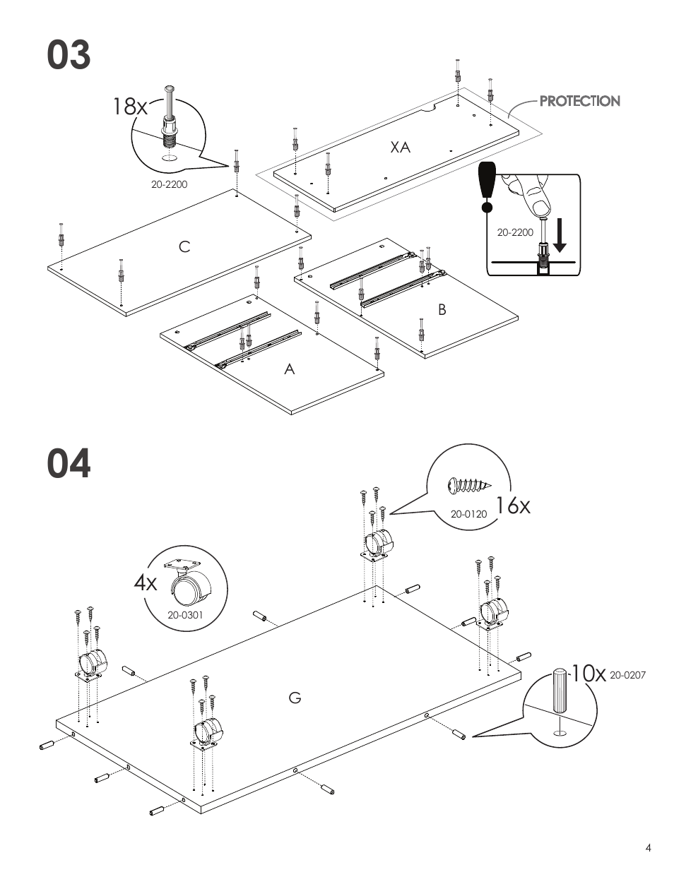 Nexera Taxi Collection - 2-Drawer Chest + Trunk (330438) User Manual | Page 4 / 12