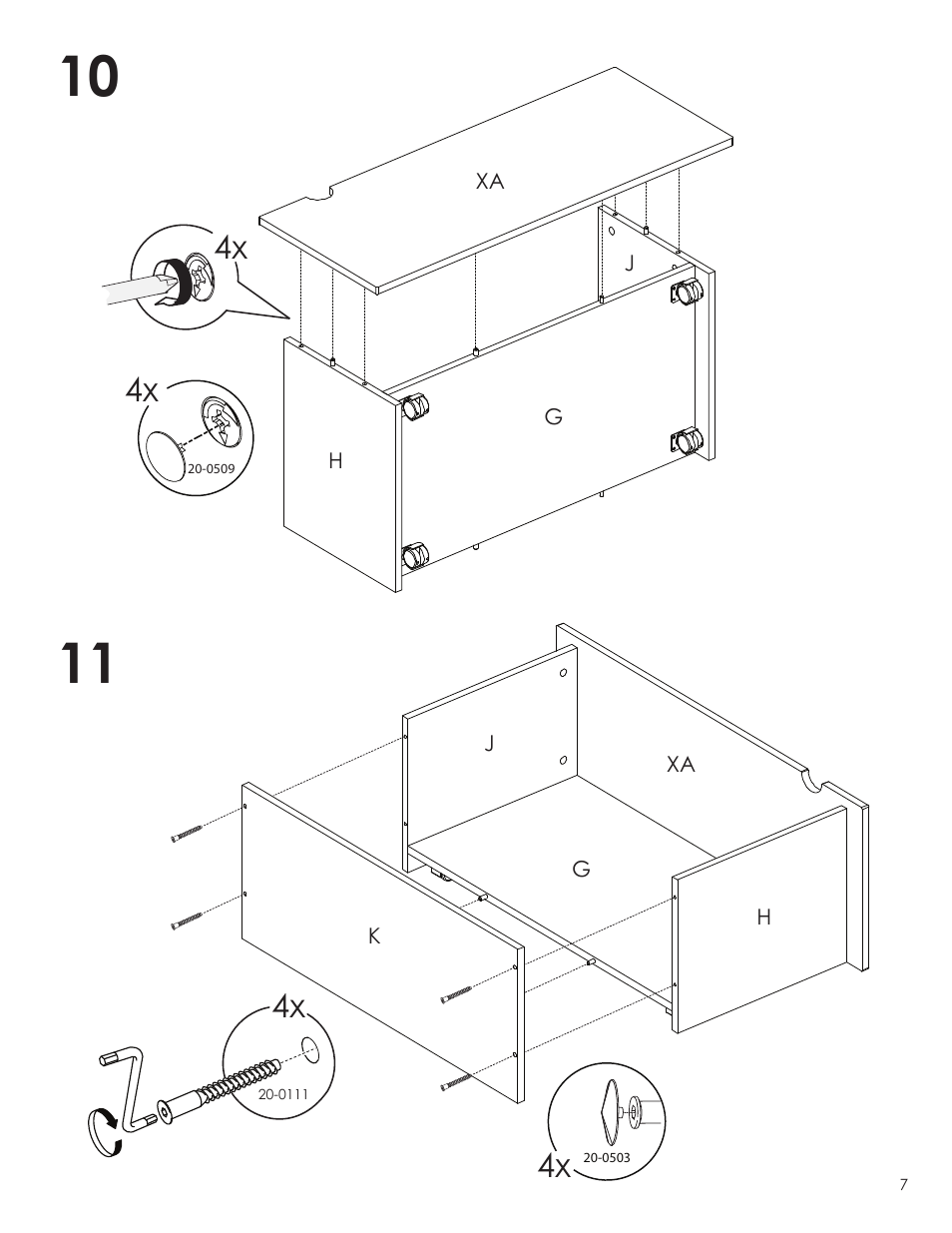 Nexera Taxi Collection - 2-Drawer Chest + Trunk (330438) User Manual | Page 7 / 12