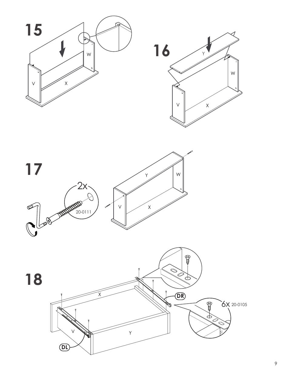 Nexera Taxi Collection - 2-Drawer Chest + Trunk (330438) User Manual | Page 9 / 12