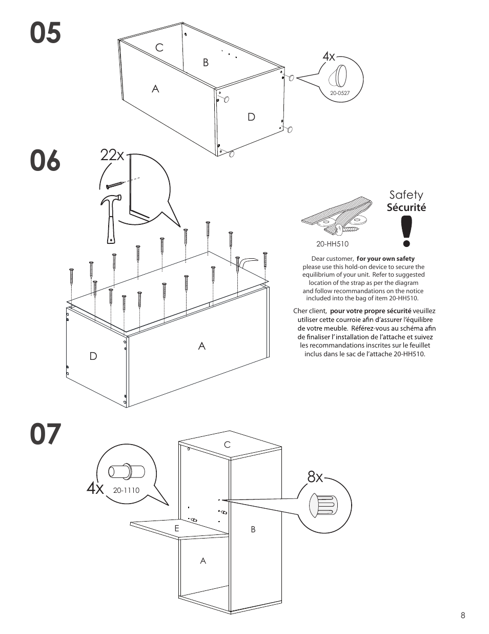 Nexera Blvd Collection - Open Bookcase (220203) User Manual | Page 8 / 10