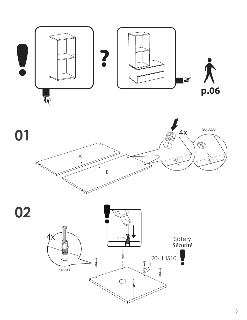P.06 | Nexera Allure Collection - Open Bookcase (220230) User Manual | Page 3 / 10