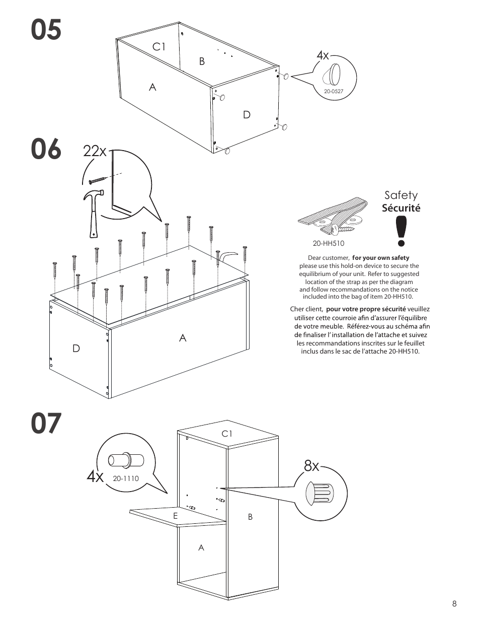 Nexera Allure Collection - Open Bookcase (220230) User Manual | Page 8 / 10