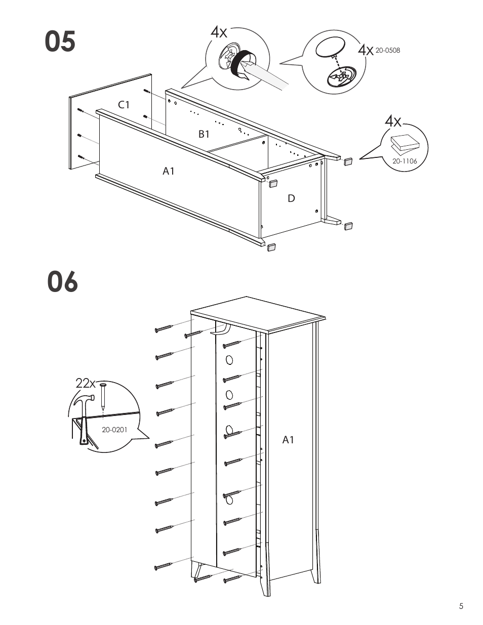 Nexera Tuxedo Collection - Curio Cabinet (203306) User Manual | Page 5 / 9