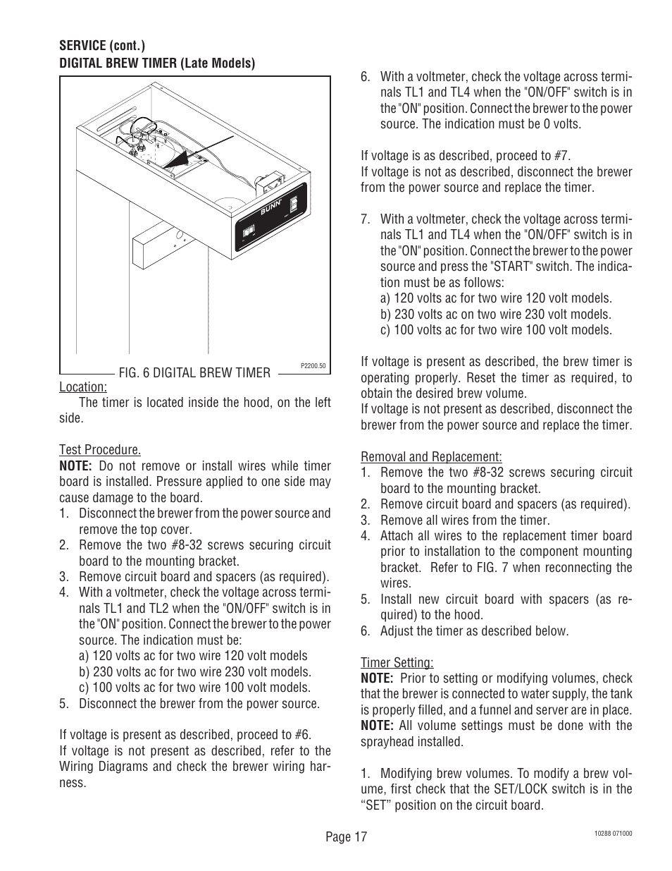 Bunn TU3Q User Manual | Page 17 / 27
