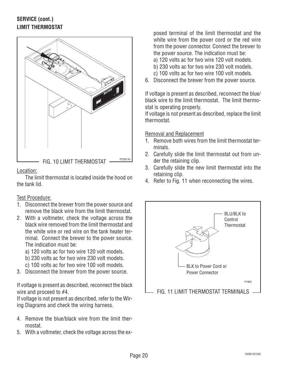 Bunn TU3Q User Manual | Page 20 / 27