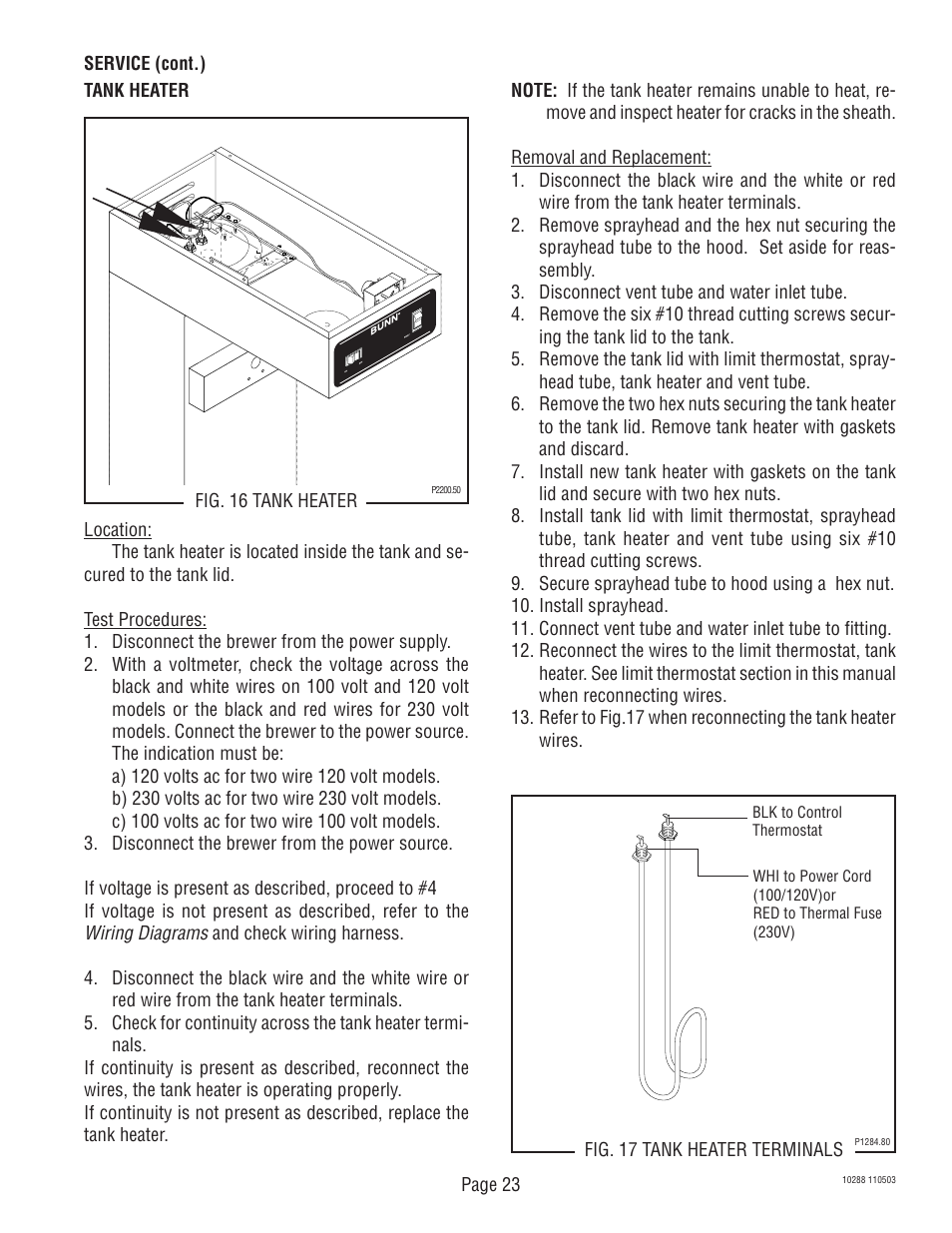 Bunn TU3Q User Manual | Page 23 / 27