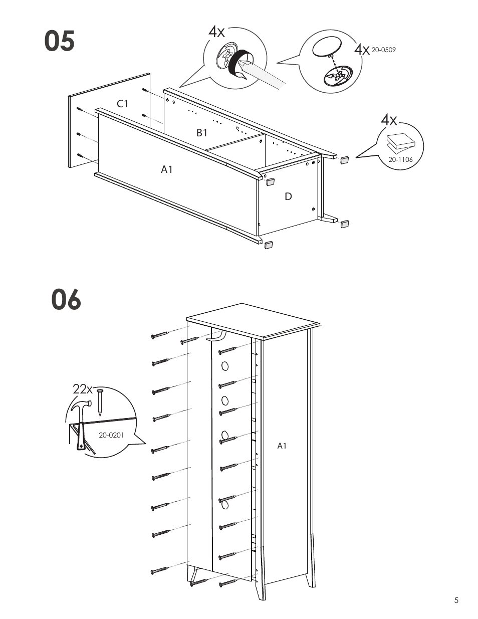 Nexera Vice Versa Collection - Curio Cabinet (202303) User Manual | Page 5 / 9