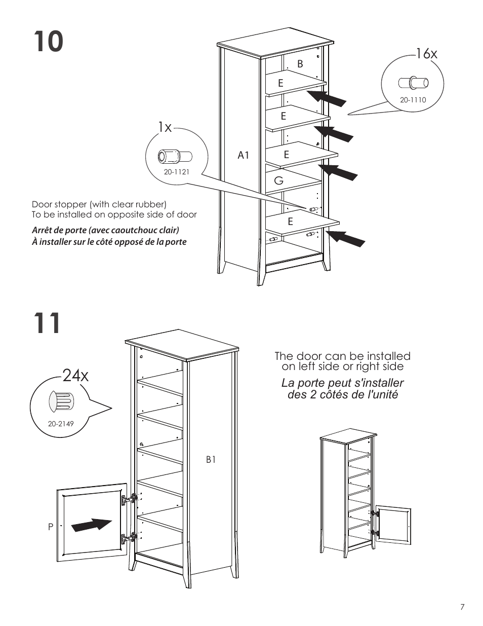 Nexera Vice Versa Collection - Curio Cabinet (202303) User Manual | Page 7 / 9