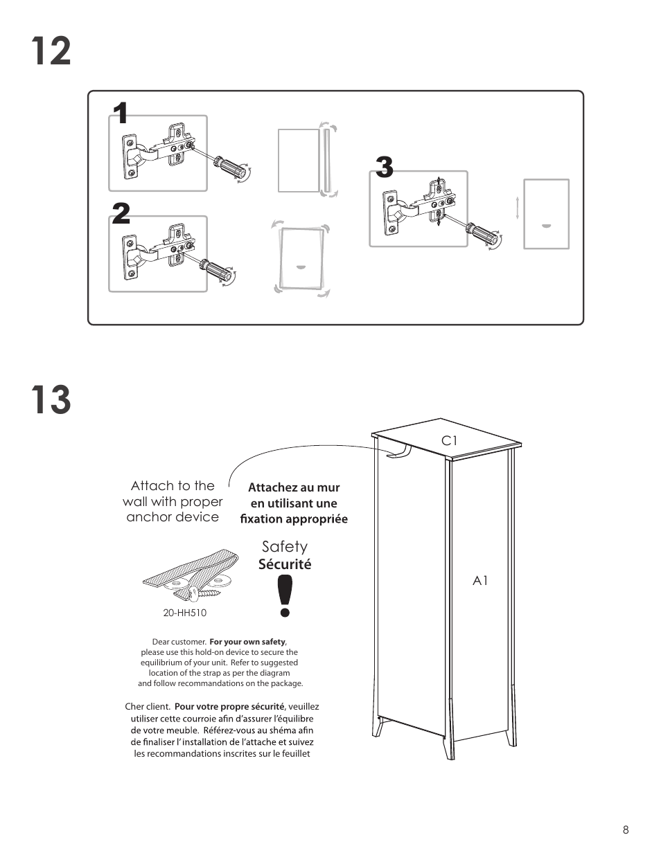 Nexera Vice Versa Collection - Curio Cabinet (202303) User Manual | Page 8 / 9