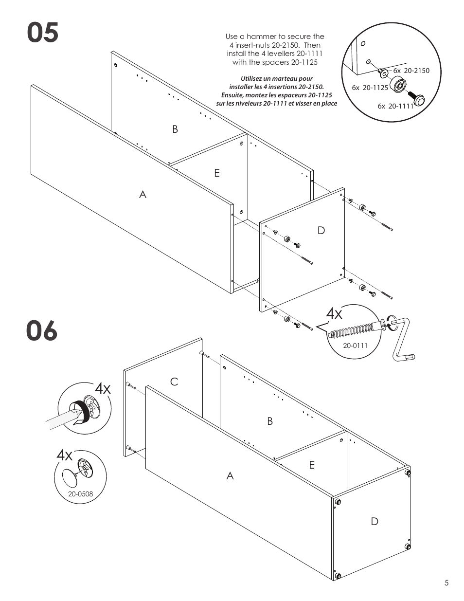 Nexera Next Collection - Bookcase / Audio Tower (600236) User Manual | Page 5 / 9