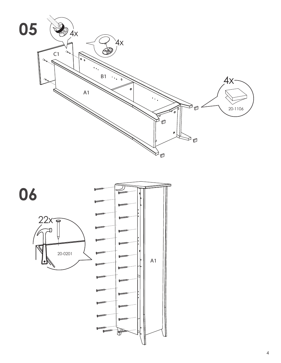 Nexera Elegance Collection - Bookcase (200217) User Manual | Page 4 / 6