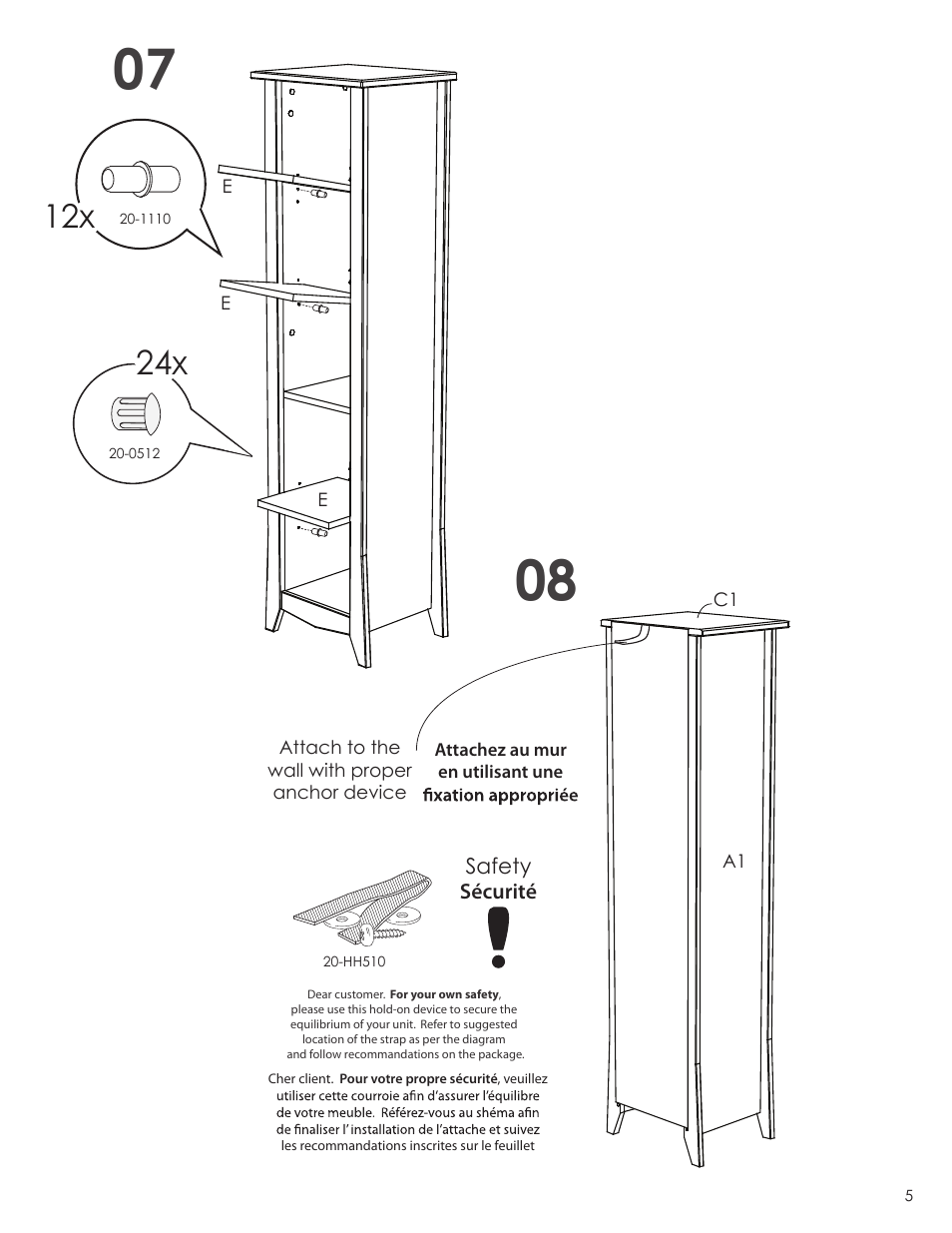 Nexera Elegance Collection - Bookcase (200217) User Manual | Page 5 / 6