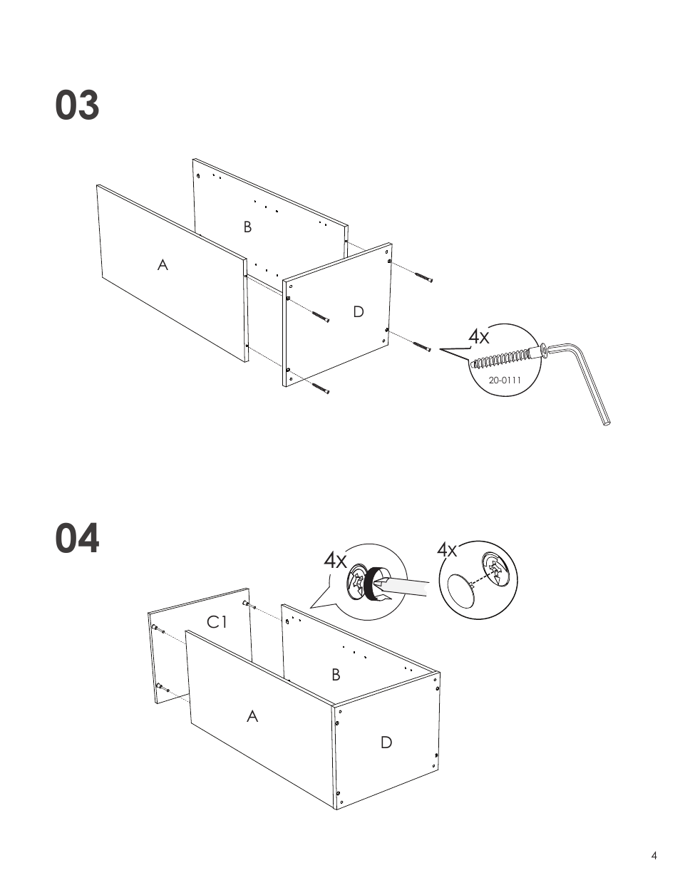 Nexera Allure Collection - 1-Door Bookcase (221233) User Manual | Page 4 / 12