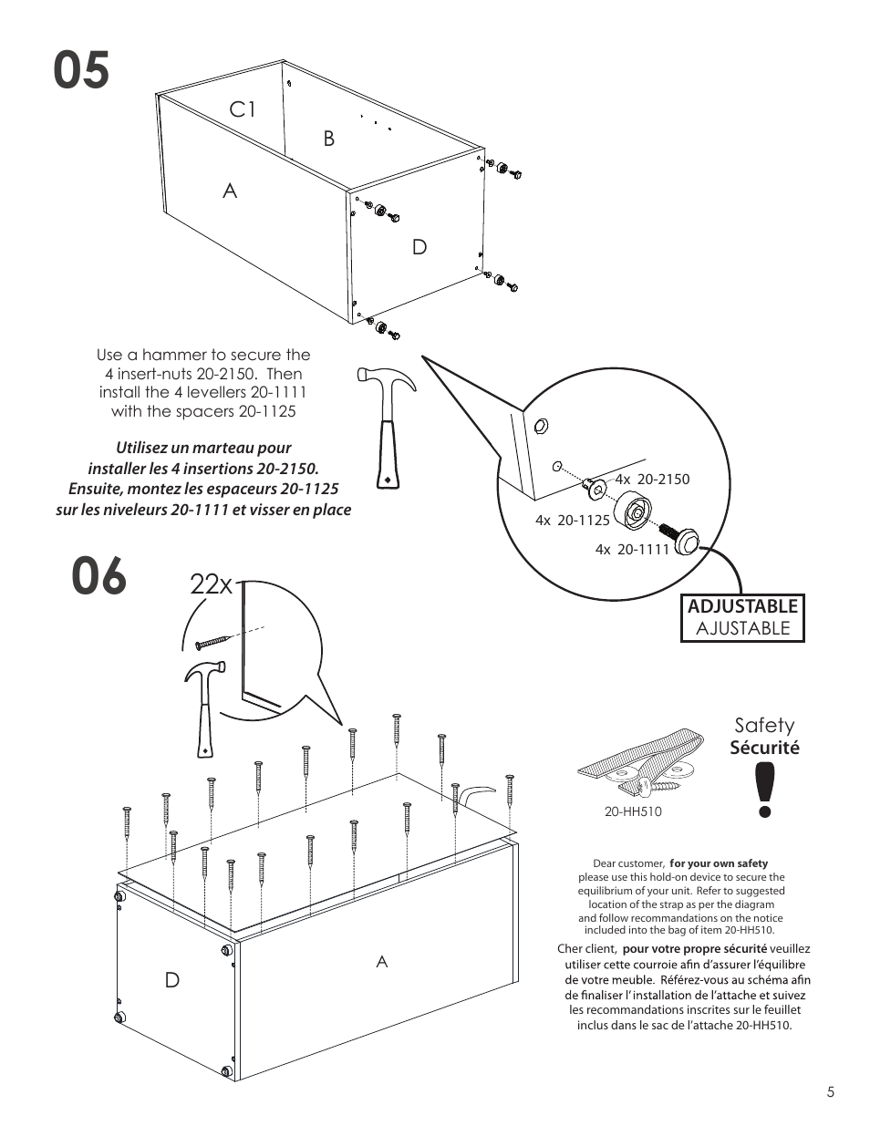 Nexera Allure Collection - 1-Door Bookcase (221233) User Manual | Page 5 / 12