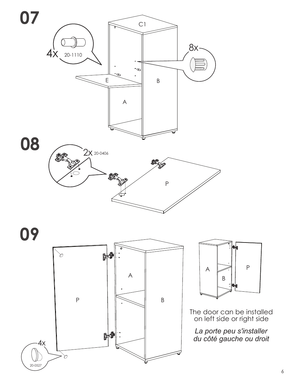 Nexera Allure Collection - 1-Door Bookcase (221233) User Manual | Page 6 / 12