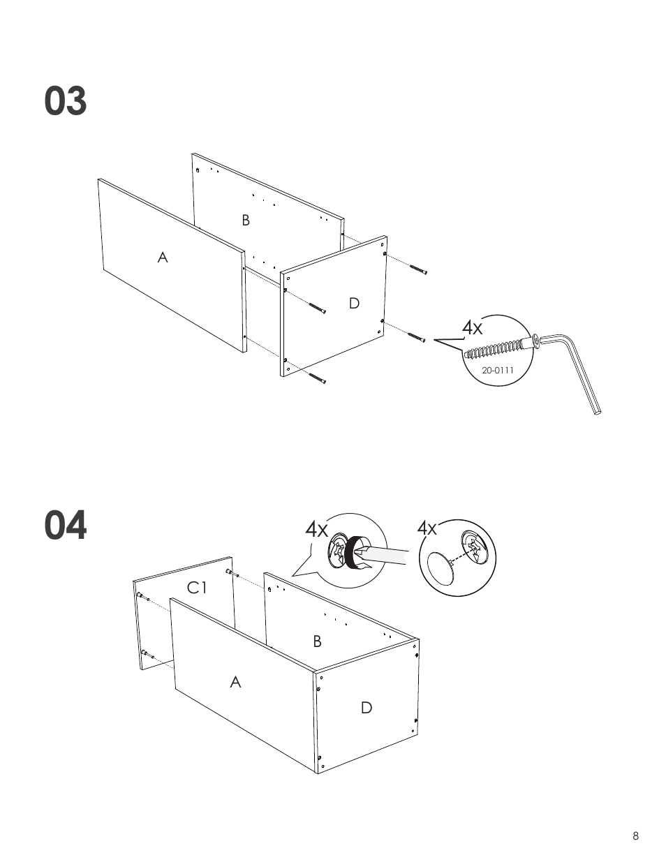 Nexera Allure Collection - 1-Door Bookcase (221233) User Manual | Page 8 / 12