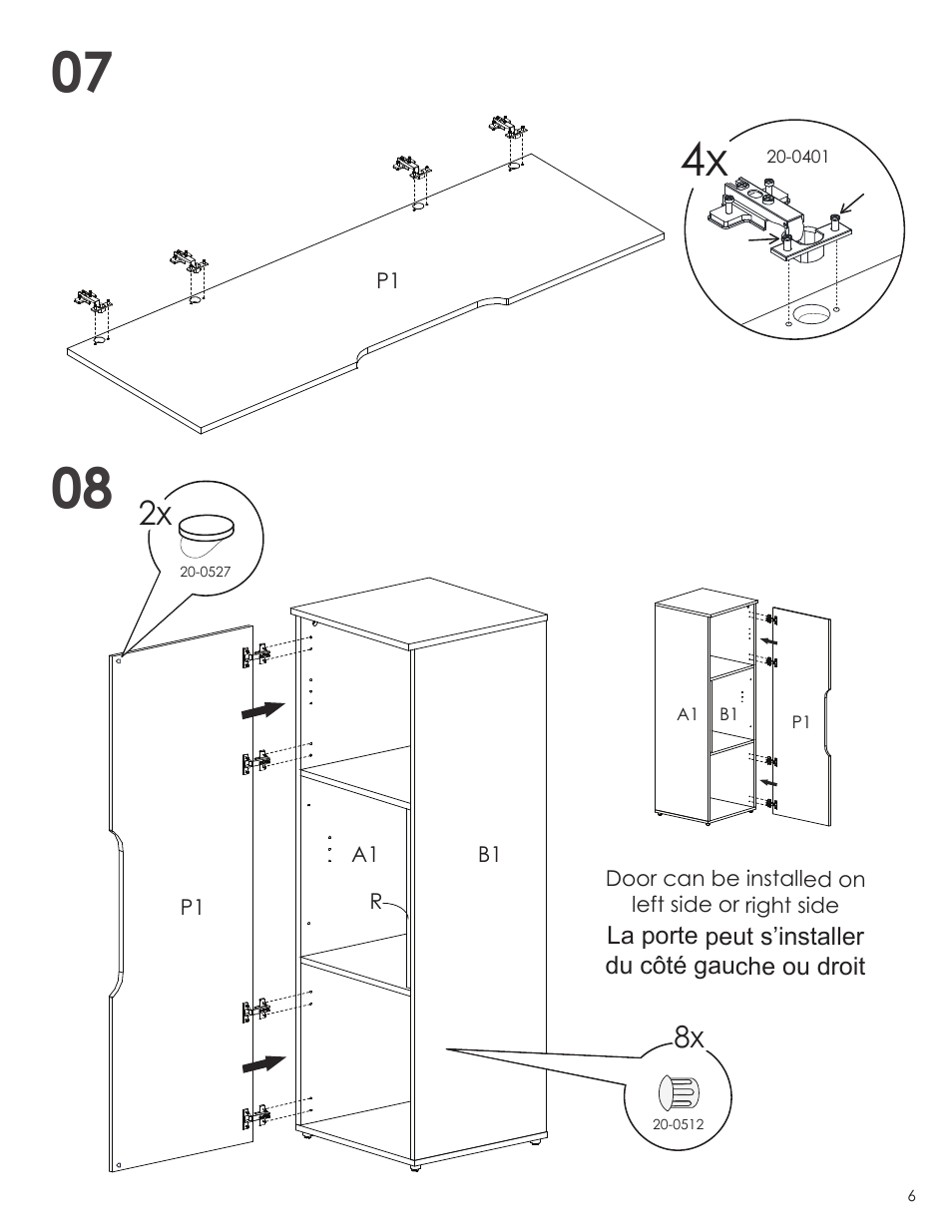 Nexera Next Collection - 1-Door Armoire (601236) User Manual | Page 6 / 9