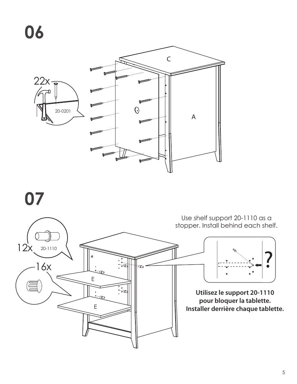 Nexera Tuxedo Collection - Audio Tower (201006) User Manual | Page 5 / 6