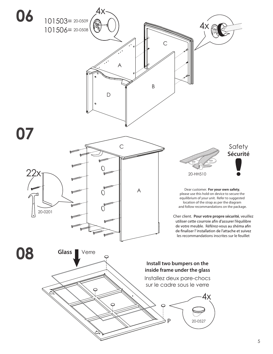Nexera Pinnacle Collection - Audio Tower (101506) User Manual | Page 5 / 8