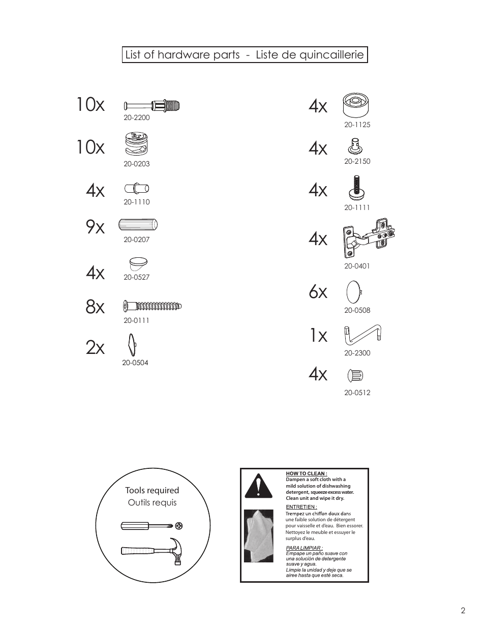 4x 9x | Nexera Next Collection - End Table (600836) User Manual | Page 2 / 8