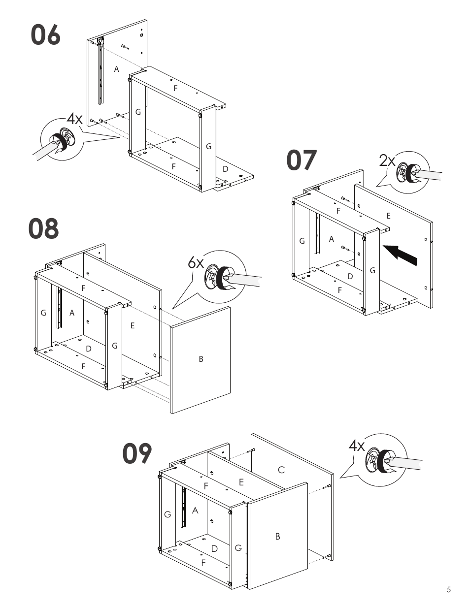 4x 2x | Nexera Blvd Collection - End Table (224803) User Manual | Page 5 / 8