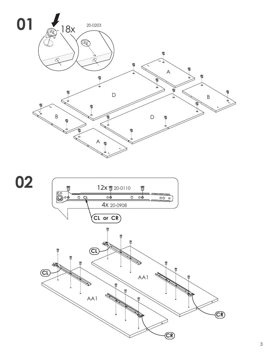 Nexera Allure Collection - Coffee Table (220733) User Manual | Page 3 / 9