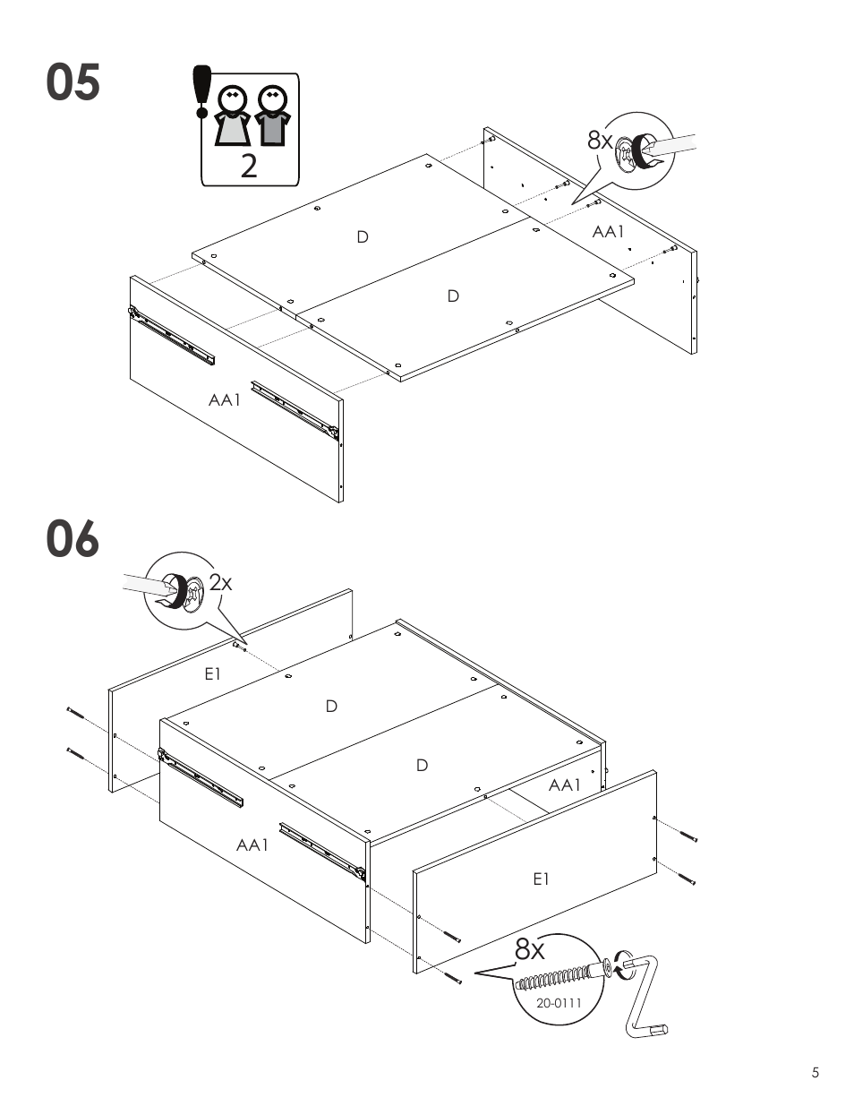 Nexera Allure Collection - Coffee Table (220733) User Manual | Page 5 / 9