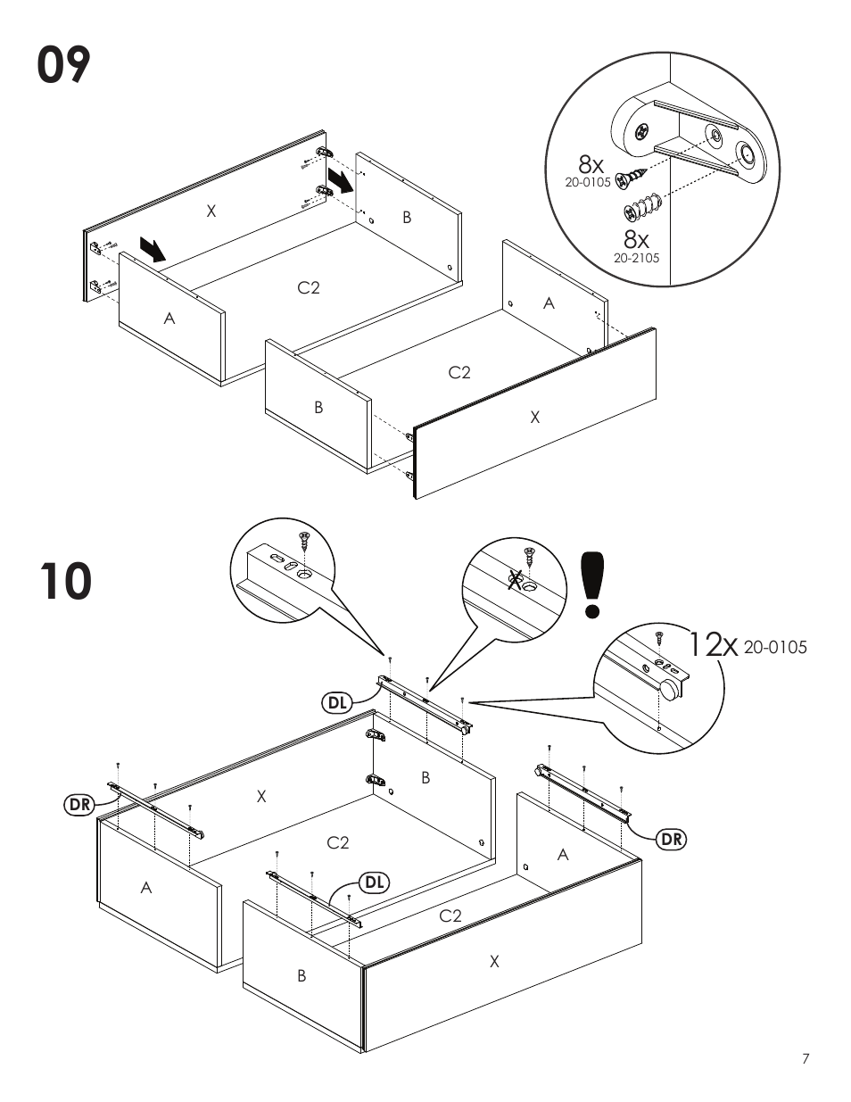 Nexera Allure Collection - Coffee Table (220733) User Manual | Page 7 / 9