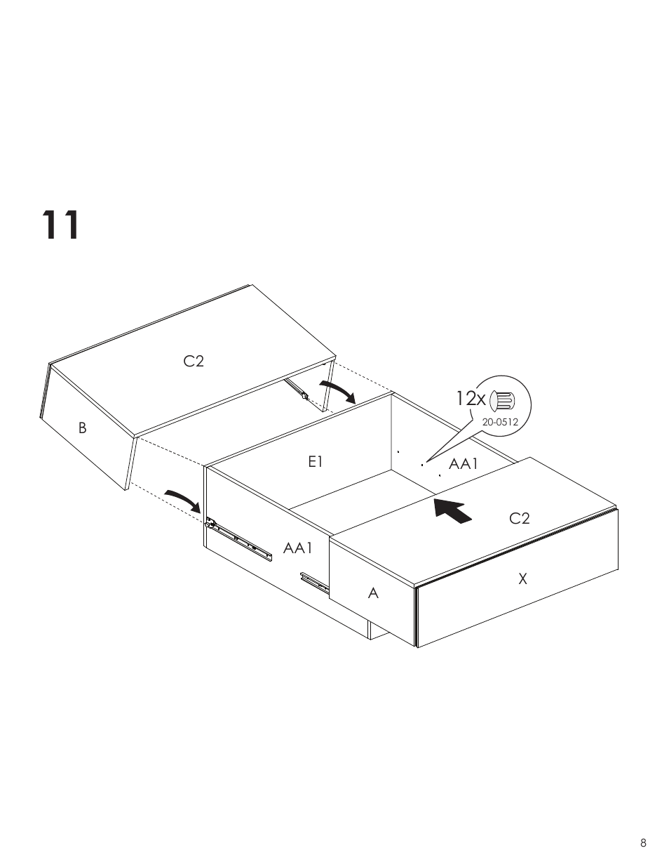 Nexera Allure Collection - Coffee Table (220733) User Manual | Page 8 / 9