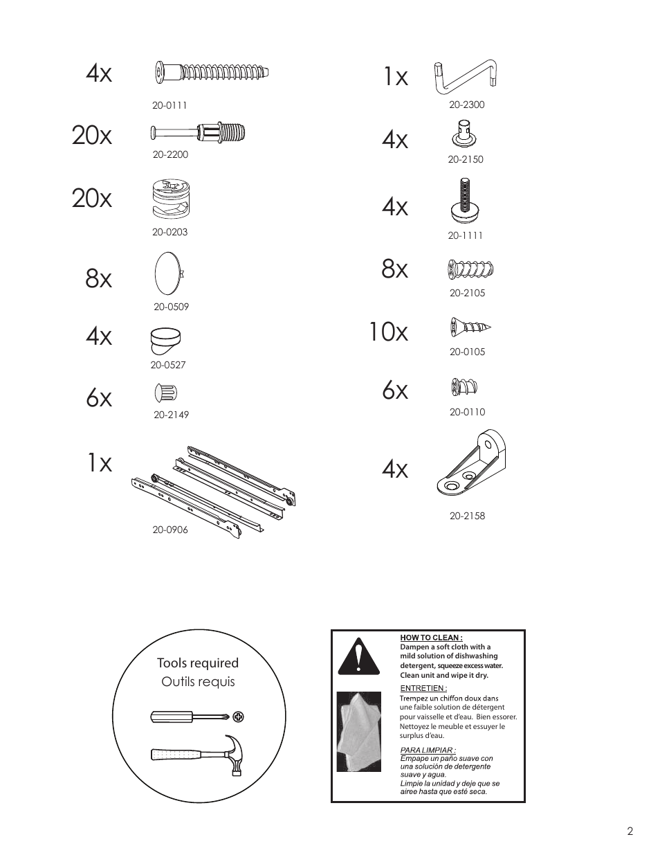 4x 6x | Nexera Blvd Collection - Coffee Table (221703) User Manual | Page 2 / 10
