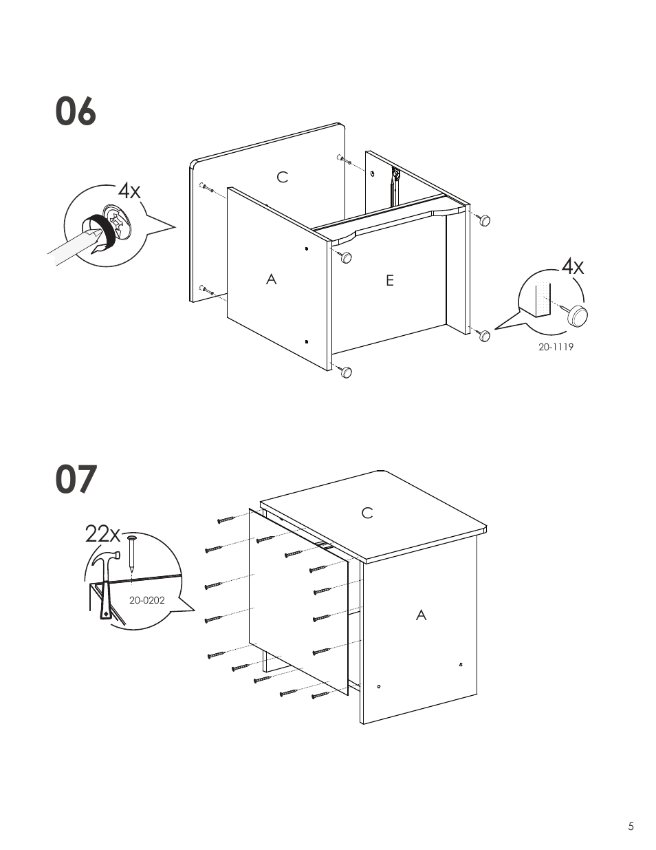 Nexera Vichy Collection - Night Stand (3601) User Manual | Page 5 / 7