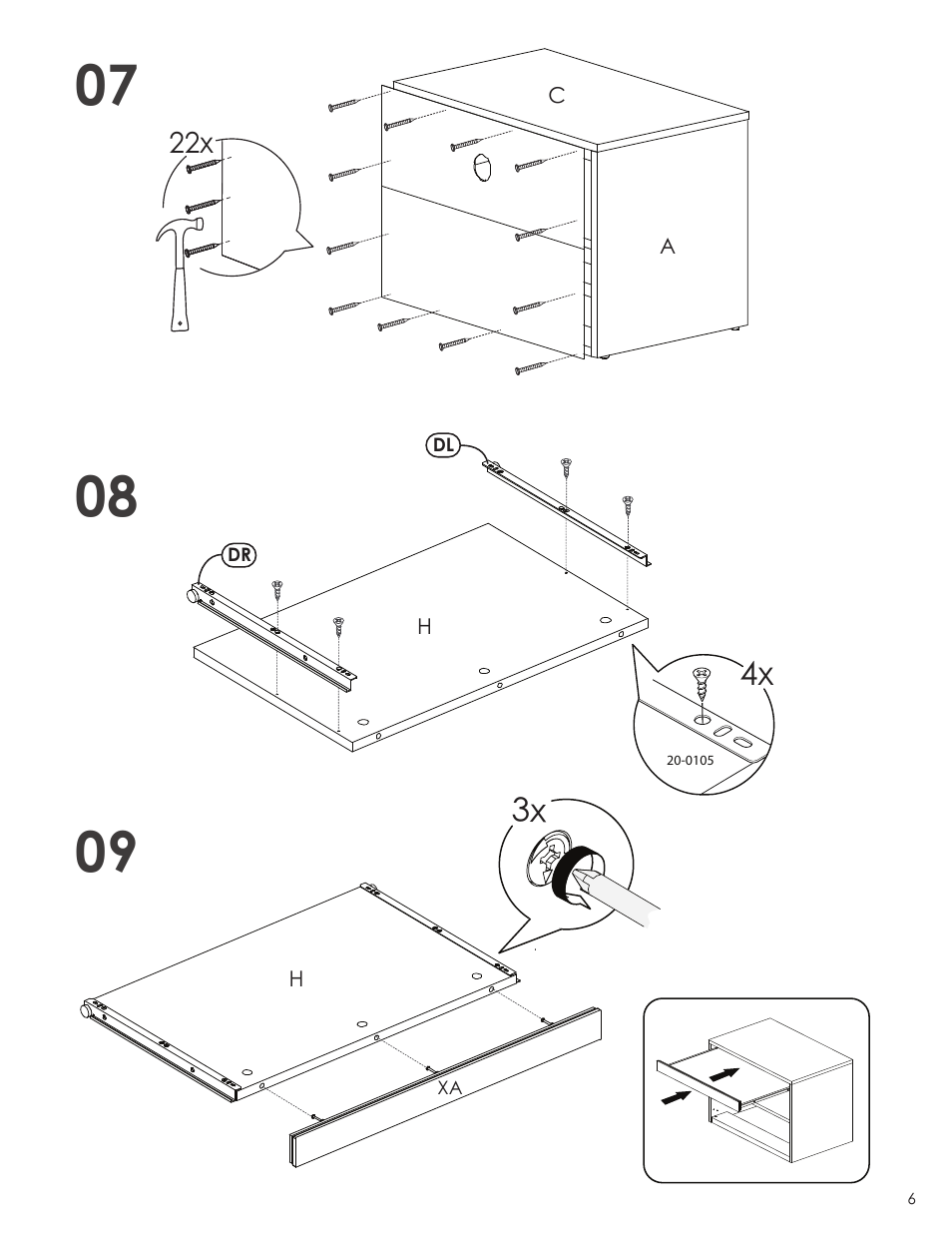 Nexera Atom Collection - Night Stand (224133) User Manual | Page 6 / 8