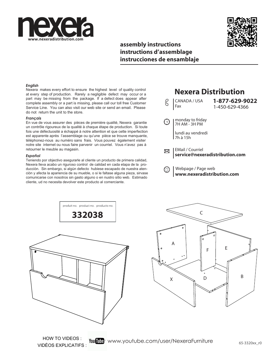 Nexera Taxi Collection - Mobile Storage Unit (332038) User Manual | 7 pages