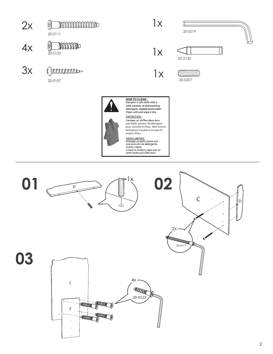 Nexera Dixie Collection - Mirror (311503) User Manual | Page 2 / 4