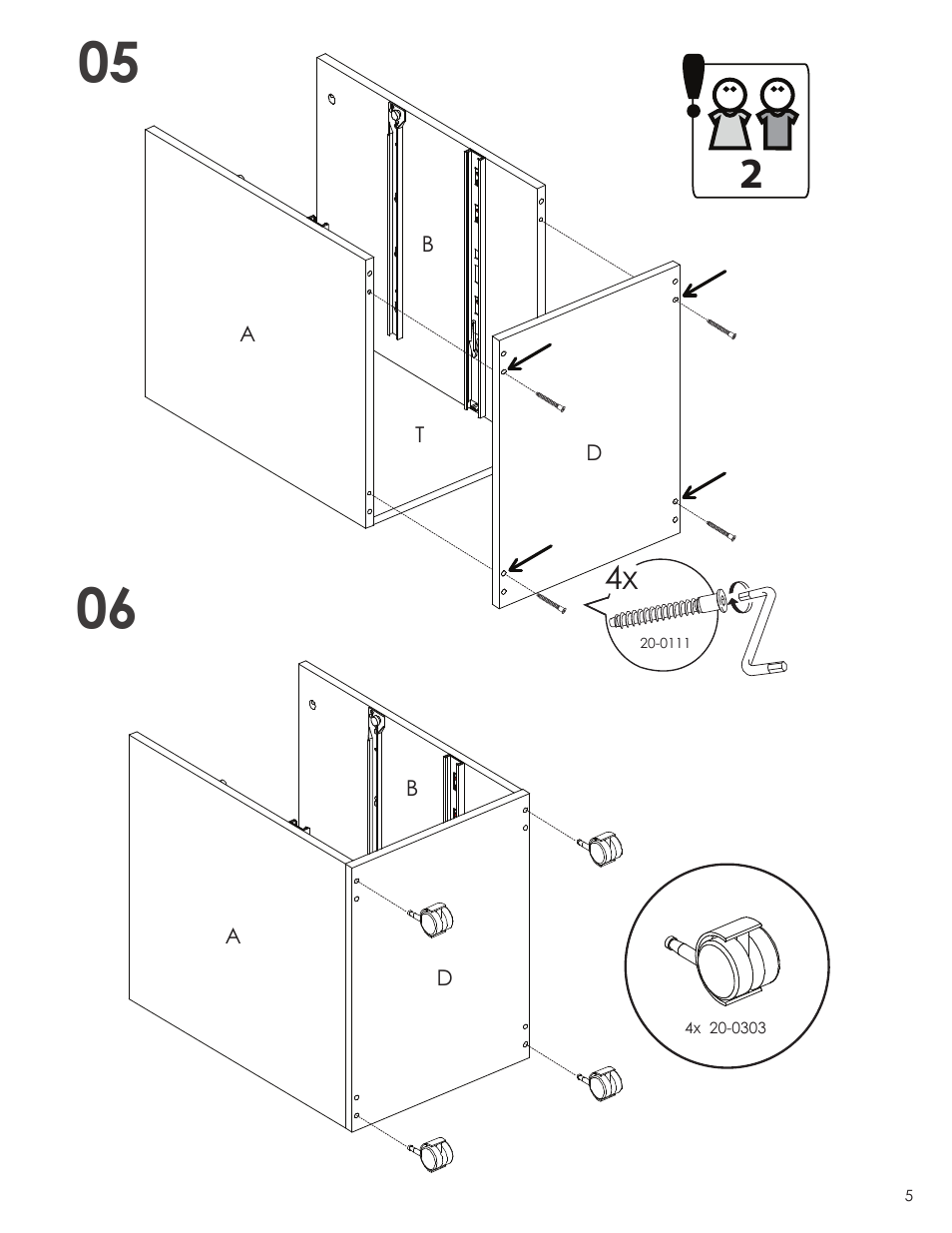 Nexera Next Collection - Mobile Filing Cabinet (603236) User Manual | Page 5 / 10