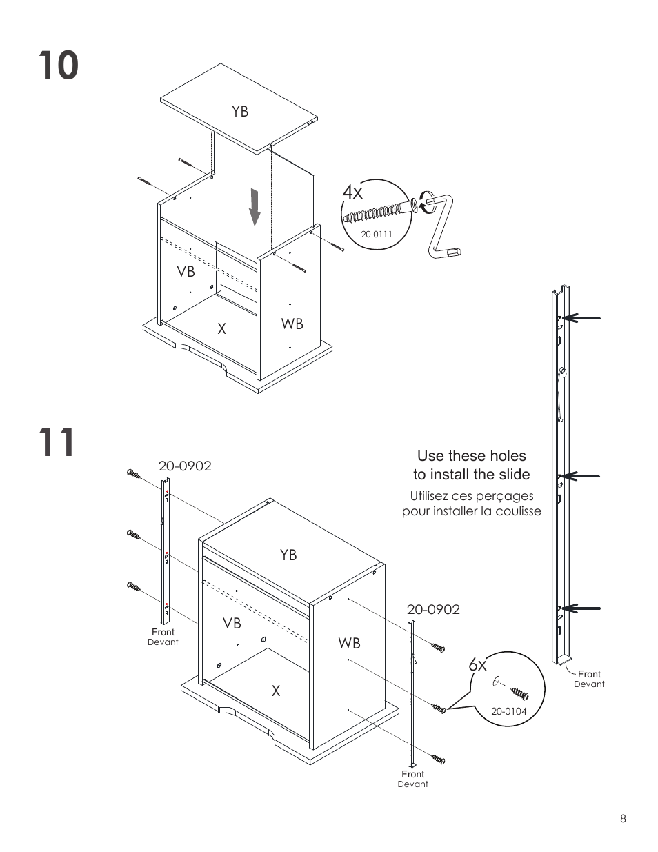 Nexera Next Collection - Mobile Filing Cabinet (603236) User Manual | Page 8 / 10