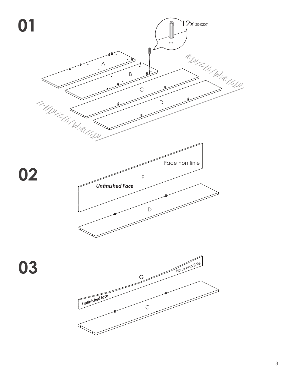 Nexera Alegria Collection - Full Size Headboard (5653) User Manual | Page 3 / 6