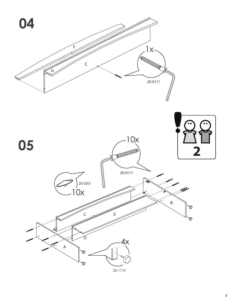 Nexera Alegria Collection - Full Size Headboard (5653) User Manual | Page 4 / 6
