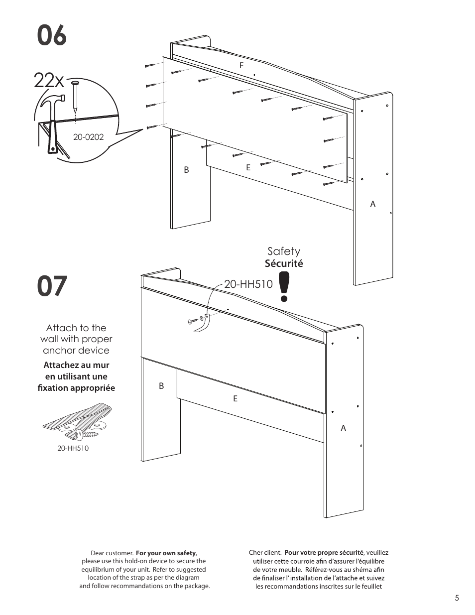 Nexera Alegria Collection - Full Size Headboard (5653) User Manual | Page 5 / 6