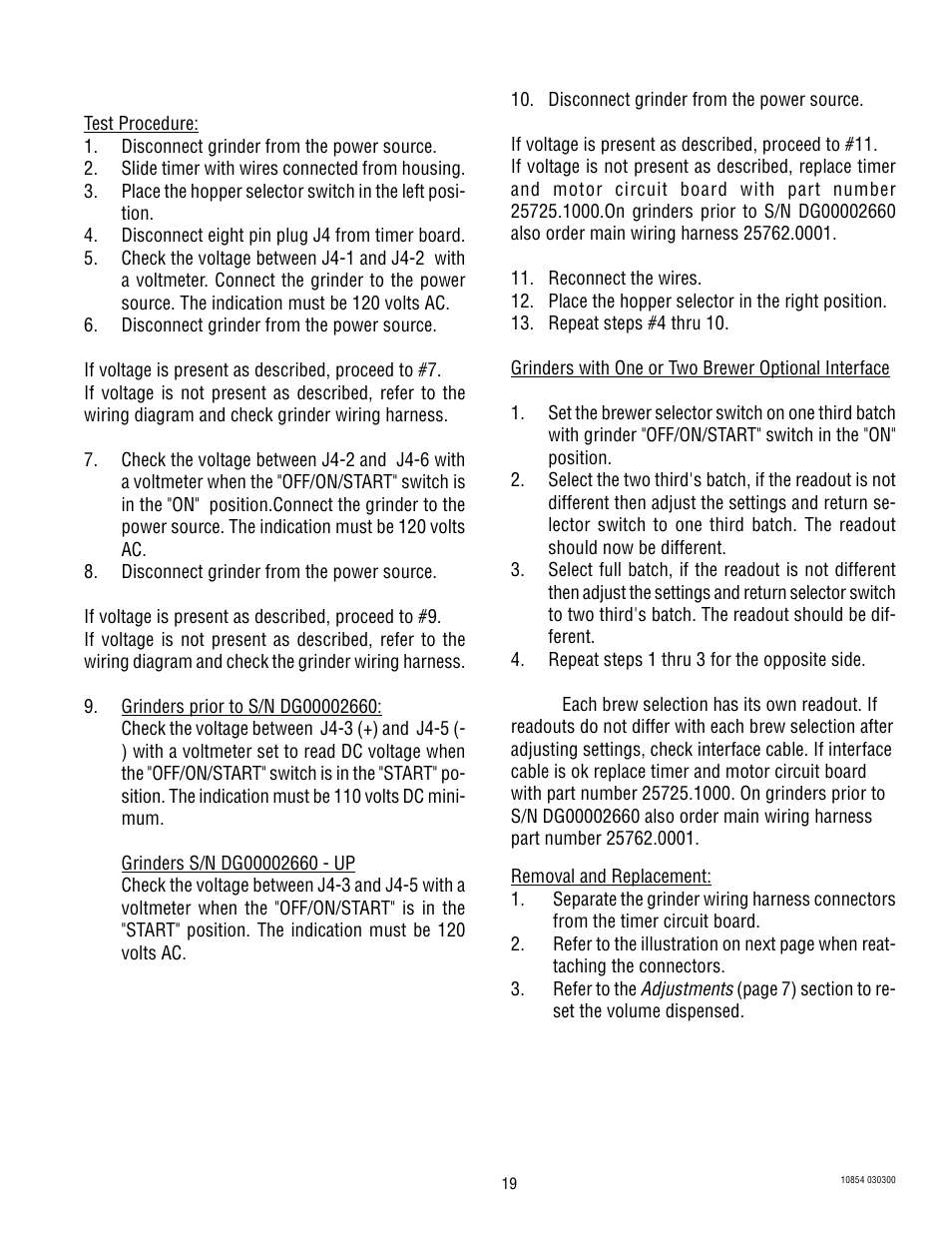 Bunn WDG-2 User Manual | Page 19 / 28