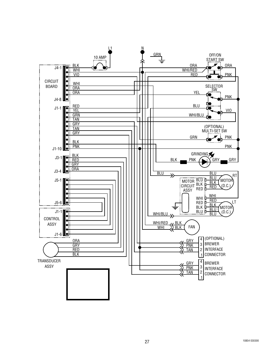 Schematic wiring diagram wdg2, Wiring diagrams | Bunn WDG-2 User Manual | Page 27 / 28