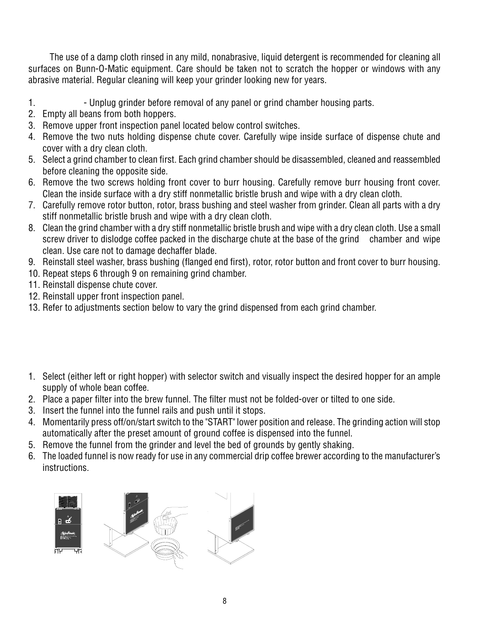 Bunn WDG-2 User Manual | Page 8 / 28