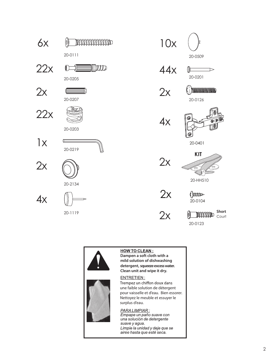 Nexera Pixel Collection - Full Size Headboard (316303) User Manual | Page 2 / 9